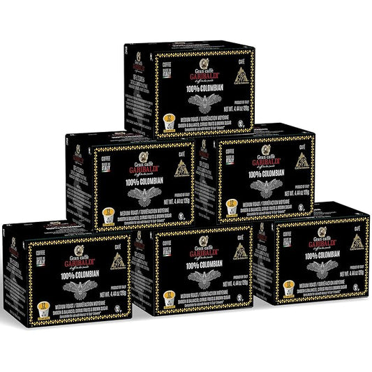 Caffè Garibaldi Colombian Coffee Pods, for Keurig K-Cup Brewers, Single Serve Cups, 100% Arabica Blend for Coffee Makers, 72 Count Recyclable Pods - Medium Roast