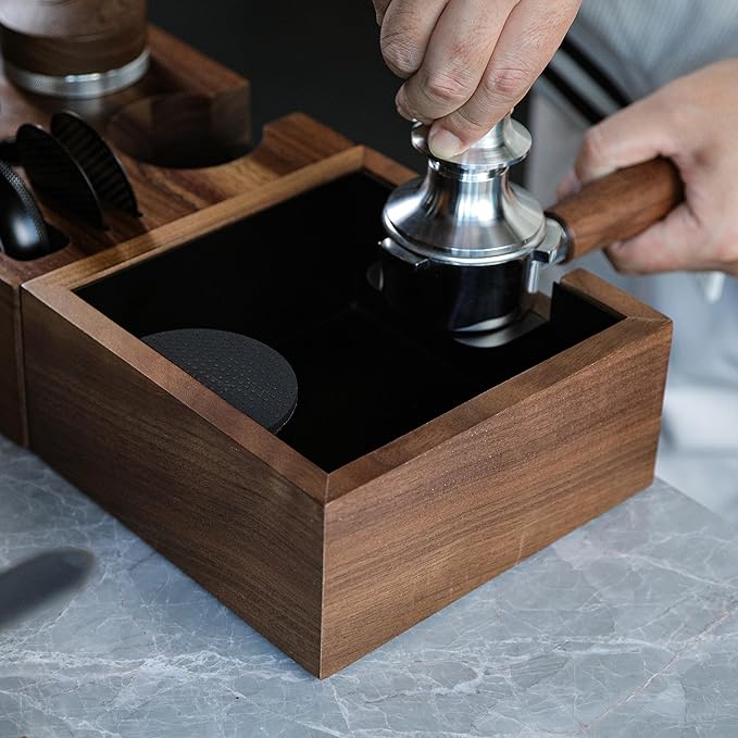 Breville Espresso Machine Accessories Set– 54mm Bottomless Portafilter, Calibrated Tamper, Coffee Distributor, Knock Box and Tamping Station
