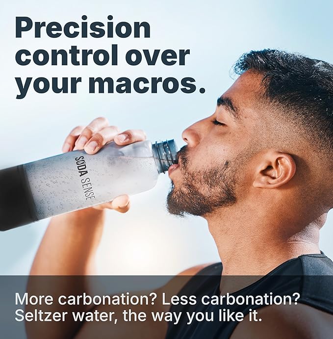Soda Sense 60L CO2 Exchange Canister - 1 Pack, Threaded Style - Compatible with All 'Screw-In' Soda/Sparkling Water Makers, Including SodaStream BLUE Cylinder Models, Ninja Thirsti, Philips & More