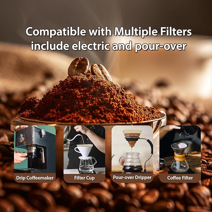 100 Count Cone Coffee Filters #4, Natural Brown Paper Cone Shaped Coffee Filters for Pour Over and Drip Coffee Maker(100 Count)