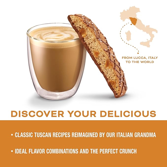 Nonni's Salted Caramel Biscotti Italian Cookies - 3 Boxes - Biscotti Individually Wrapped Cookies - Italian Biscotti Cookies w/Rich Milk Chocolate & Sea Salt - Kosher - 6.72 oz