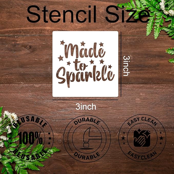 Baby Shower Stencils for Onesies Reusable 3” Baby Stencils for Crafts Fabric Clothes Bibs