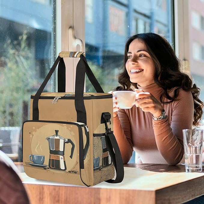 Travel Coffee Maker Carrying Bag Compatible with Keurig K-Mini or K-Mini Plus, Single Serve Coffee Maker Portable Storage Bag with Shoulder Strap(Bag Only)