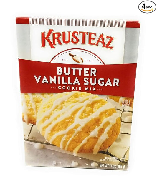 Krusteaz Cookie Mix, Butter Vanilla Sugar Cookie Mix, 14 Ounce Box (Pack of 4)