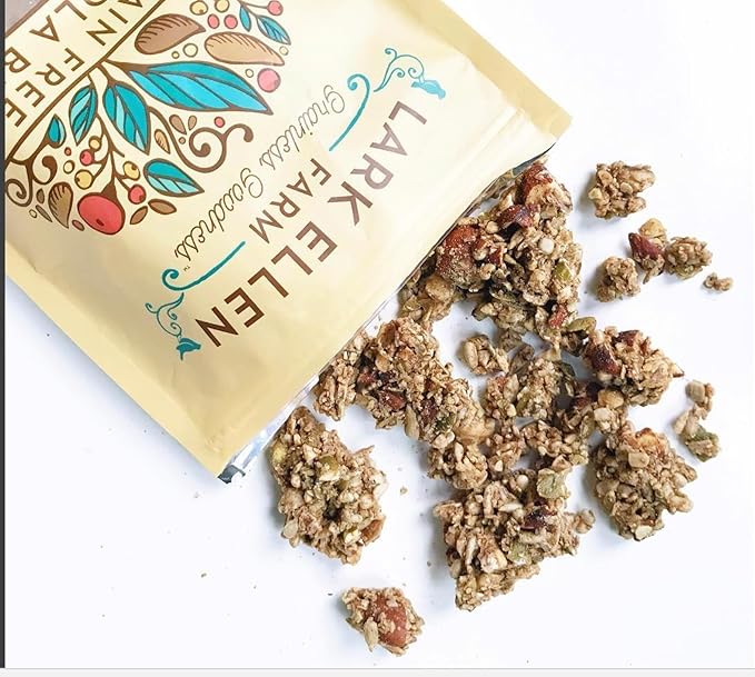 Lark Ellen Farm Vanilla Cinnamon Granola Clusters: Raw, Organic, Vegan. Low Carb, Paleo. Gluten-Free Bites. Healthy Snack, Healthy Breakfast, Cereal or Yogurt 8 oz, 6 Pack