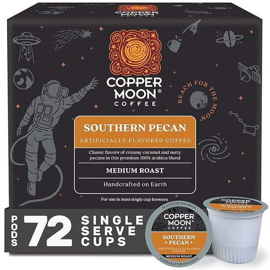 Copper Moon Single Serve Coffee Pods for Keurig K-Cup Brewers, Medium Roast, Southern Pecan Blend, 72 Count