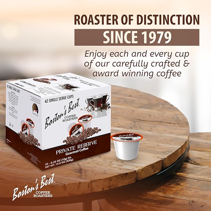 Boston's Best Single Serve K-Cup Coffee, Private Reserve, 42 Count (Compatible with 2.0 Keurig Brewers)