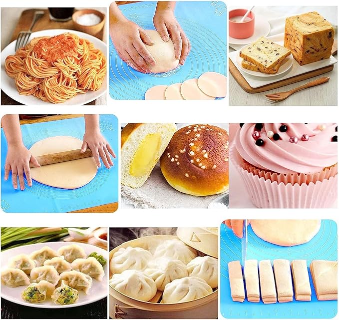 Plastic Scraper Tool Set,Bread Dough Scraper Dough Cutter,Flexible Plastic Bench Scraper For Baking,12 Pcs Cake Scraper Smoother(Blue).