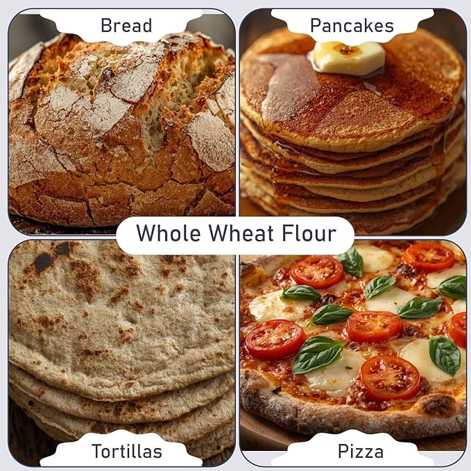 Great River Milling Organic Whole Wheat Flour | Unbleached & Unbromated | High Protein & Fiber | Non-GMO, Kosher | Perfect for Sourdough, Bread, Rolls, Baking, Cooking & More | 2 Lb