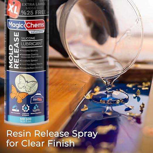 Mold Release, Silicone Mold Release Spray (3x16.9 fl oz/500ml) Mold Release for Epoxy Resin and Candle Mold Release Spray (3 Pack Mega Size)