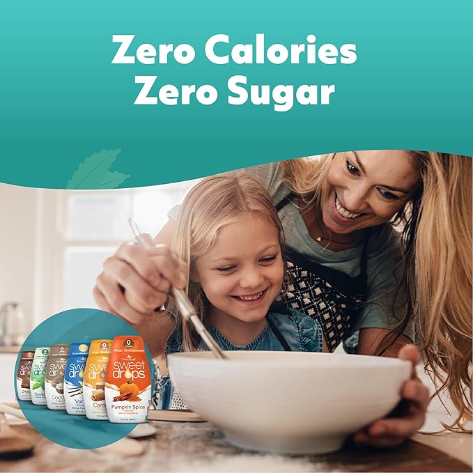 SweetLeaf Sweet Drops - Flavored Stevia Liquid Sweetener, Stevia Extract, Zero Calories, Gluten Free, Keto Friendly, Non GMO, Natural Flavors, Sugar Alternative - Chocolate, 1.7 Fl Oz (Pack of 6)