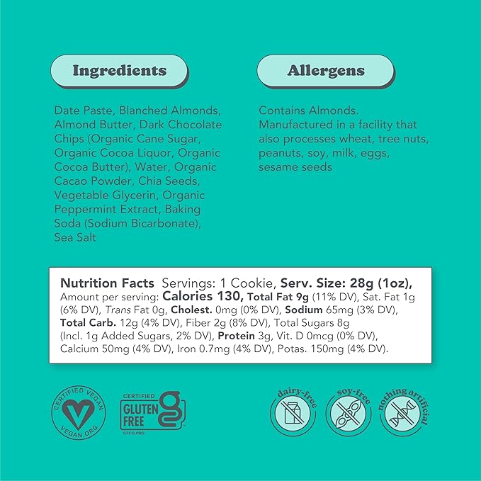 Love + Chew Superfood Soft Baked MINI Cookies, Chocolate Lover Variety, Plant Based Cookie Made With Almonds and Dark Chocolate for Kids and Adults, Vegan Snacks, Gluten Free, Paleo, Non GMO, 18 Pack