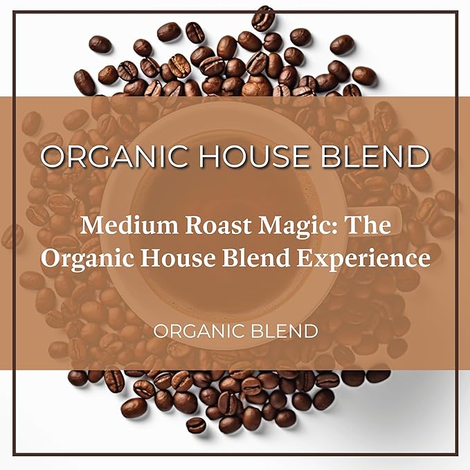 San Diego Coffee Organic House Blend, Medium Roast, Whole Bean Coffee, 5-Pound Bag Café en grano tostado