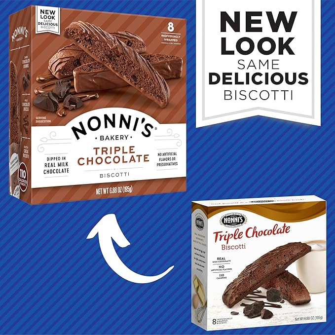 Nonni's, Triple Chocolate Biscotti, 6.88 Ounce