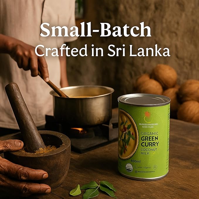 Islands Harvest Organic Green Curry Coconut Milk Pack of 6 - Vegan, Kosher, Halal, Non-GMO, USDA Organic - No Added Artificial Flavors, Colors or Preservatives. For Curries, Such As Green Beans, Broccoli, Carrot