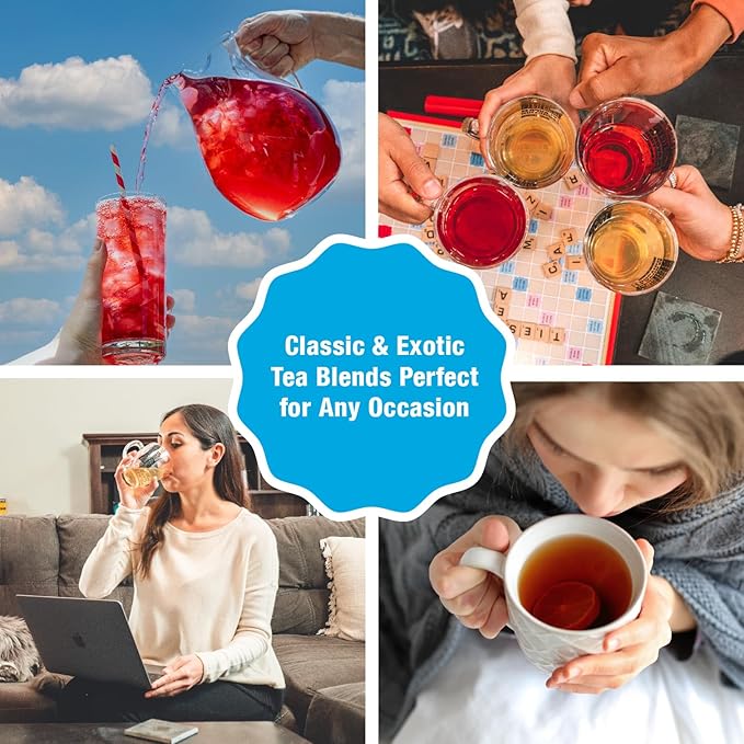 Tiesta Tea - Raspberry Razzle Tea, Loose Leaf, Raspberry Hibiscus Herbal Tea, Premium Caffeine-Free Tea Blend, Make Hot or Iced & Up to 200 Cups, 16 oz Resealable Bulk Pouch