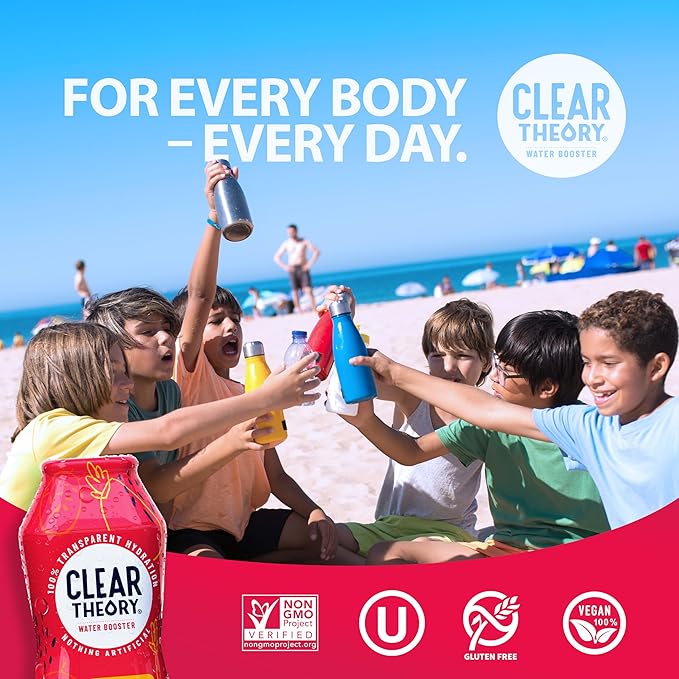Clear Theory Water Flavoring Drops with Electrolytes – Electrolyte Drink Mix, [Fruit Punch] Water Enhancer for Kids & Adults, Sugar-Free, Vegan, Gluten-Free, 1-Pack (1.62 fl oz Bottles)