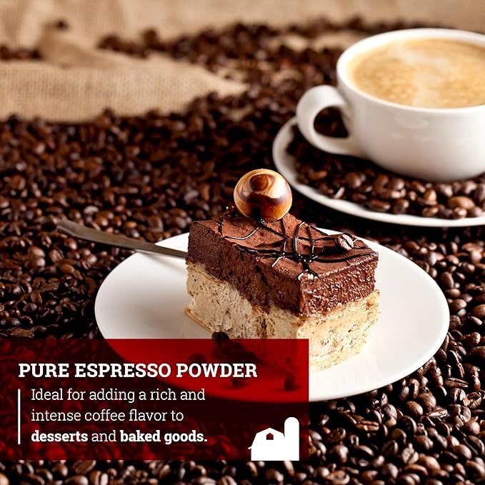 Hoosier Hill Farm Pure Espresso Powder, 8oz (Pack of 2)