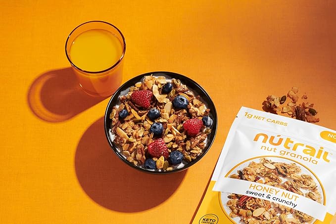 NuTrail Nut Granola Cereal, Variety Pack, No Sugar Added, Keto, Low Carb, Gluten Free, Grain Free, Healthy Breakfast 8 oz. 3 Count