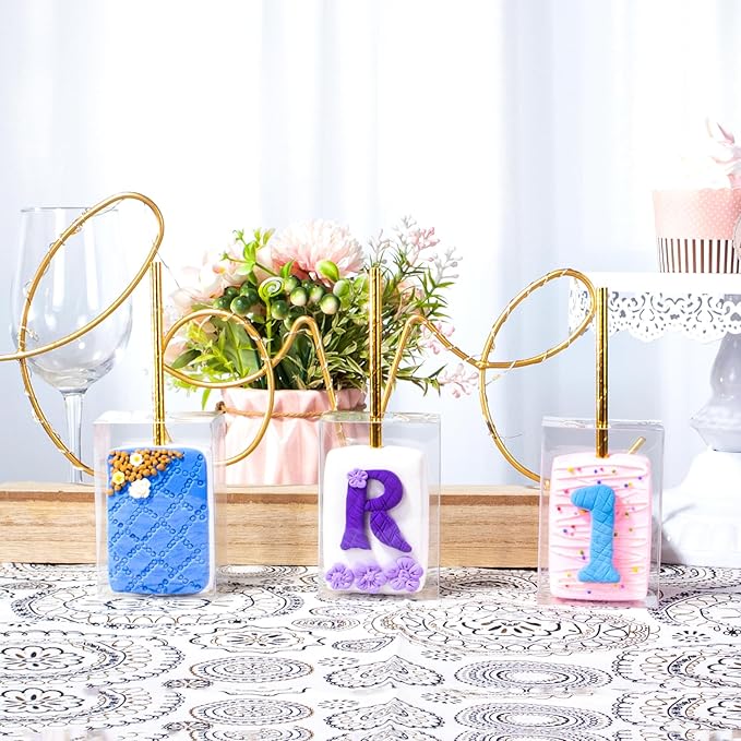 RomanticBaking 50 Pack 3.5"x 2.4"x 1.38" Rice Krispie Treat Boxes Cakesickle Boxes Macaron Boxes Treat Boxes for Bridal Shower Birthday Party Wedding