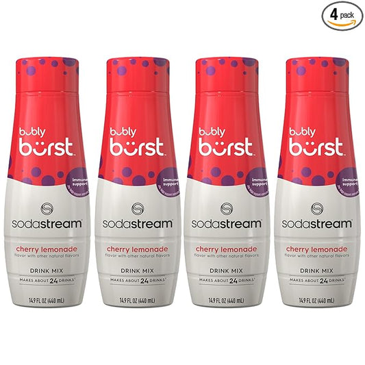 SodaStream Bubly Burst Cherry Lemonade Drink Mix (440ml, Pack of 4)