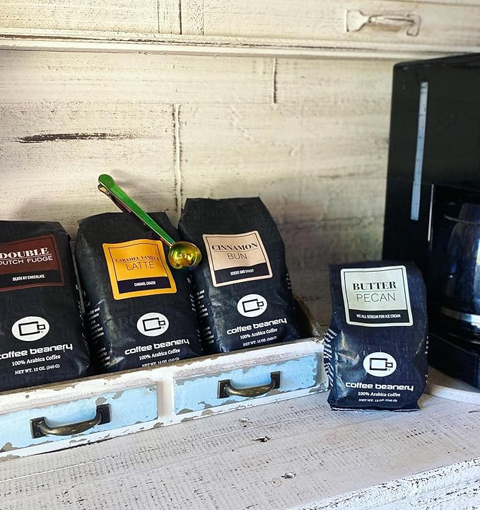 Caramel Vanilla Latte Flavored Coffee, Specialty Arabica Coffee, Medium Roast, 12 ounce, Automatic Drip (Ground)