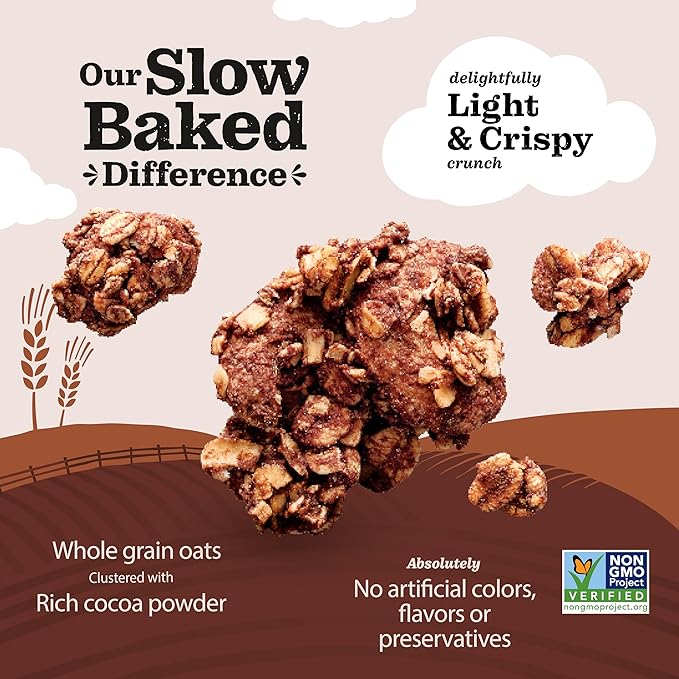Jordans Slow Baked Granola | Rich Cocoa Granola | No Artificial Flavors, Colors, or Preservatives | Better for You Snacks for Adults & Kids | 11.4 oz (Pack of 3)