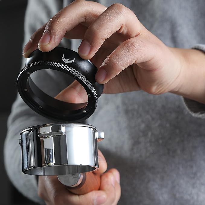 58mm Essential Barista Tools Set for E61 Espresso Machines - Naked Portafilter, Coffee Leveler, Dosing Funnel, Advanced Espresso Tamper, and Needle Distributor