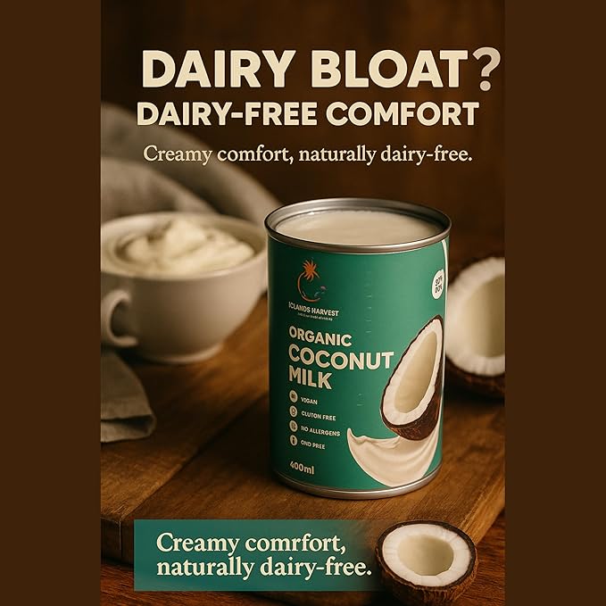 Islands Harvest Organic Coconut Milk (22% Fat) Pack of 3 - Vegan, Kosher, Halal, Non-GMO, USDA Organic - Rich & Sweetly Aromatic Coconut Flavor - Pure No Added Artificial Flavors & Colors. Perfect for Curries, Soups, Sauces, Drinks & Desserts