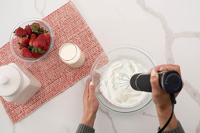 Blendtec Immersion Blender - Handheld Stick Blender, Whisk, and Food Processor - Includes 3 Attachments, 20 oz BPA-Free Jar, and Storage Tray - Stainless Steel