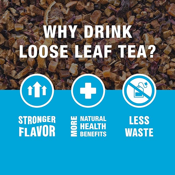 Tiesta Tea - Citrus Sunburst, Loose Leaf, Tropical Citrus Herbal Tea, Premium Non-Caffeinated Fruit Blend, Make Hot or Iced, Brews Up to 25 Cups, 2.1 Ounce Resealable Pouch
