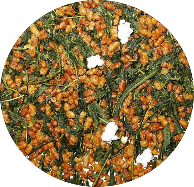 Japanese Genmaicha Popcorn Green Tea premium green tea helps the stomach to digest – 8 Oz Bag