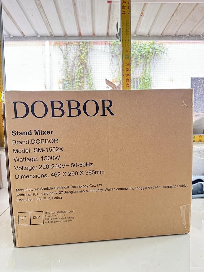 DOBBOR Electric Stand mixer, 9.5QT 660W 7 Speeds Tilt-Head Dough Mixers, Bread Mixer with Dough Hook, Whisk, Beater, Splash Guard for Baking Bread, Cake, Cookie, Pizza, Muffin, Salad and More - Red