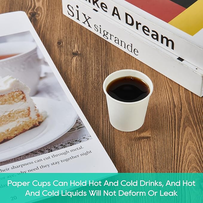 JOLLY PARTY 2 oz Bathroom Cups, 360 Pack Small Paper Cups, White Mouthwash Cups, Disposable Mini Espresso Paper Cups, Paper Sampling Cup