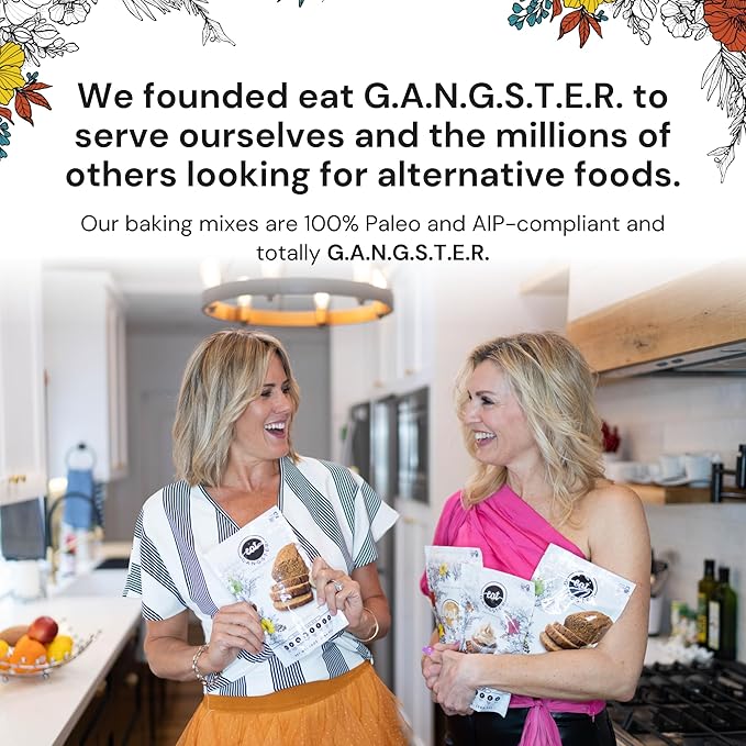 eat G.A.N.G.S.T.E.R. Vegan Pizza Crust & Flatbread Mix, Allergy-Friendly Baking Mix, Grain-Free, No Dairy, Nuts, Gluten, Dairy, For Paleo & AIP Diets, Delicious Crusts or Make Panini Sandwiches