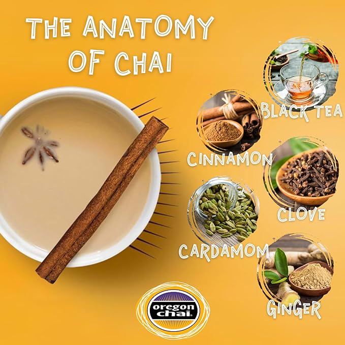 Oregon Chai Slightly Sweet Chai Concentrate, 32 fl oz