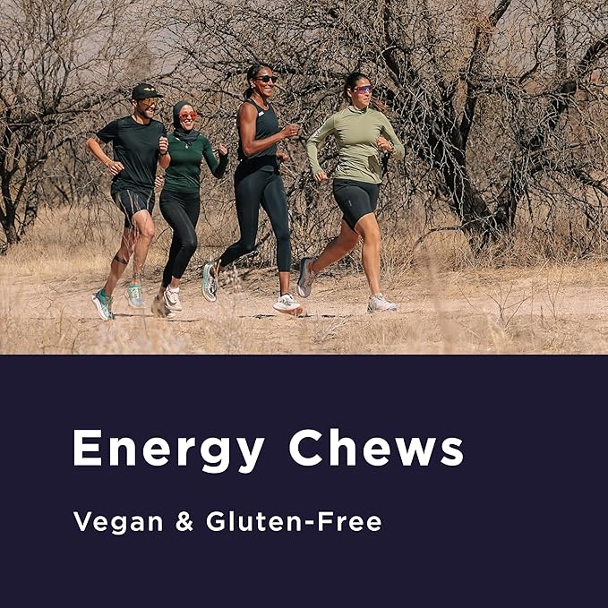 GU Energy Chews, Salted Lime Energy Gummies with Electrolytes, Vegan, Gluten-Free, Kosher, Caffeine-Free, and Dairy-Free On-The-Go Energy for Any Workout, 12 Bags (24 Servings Total)