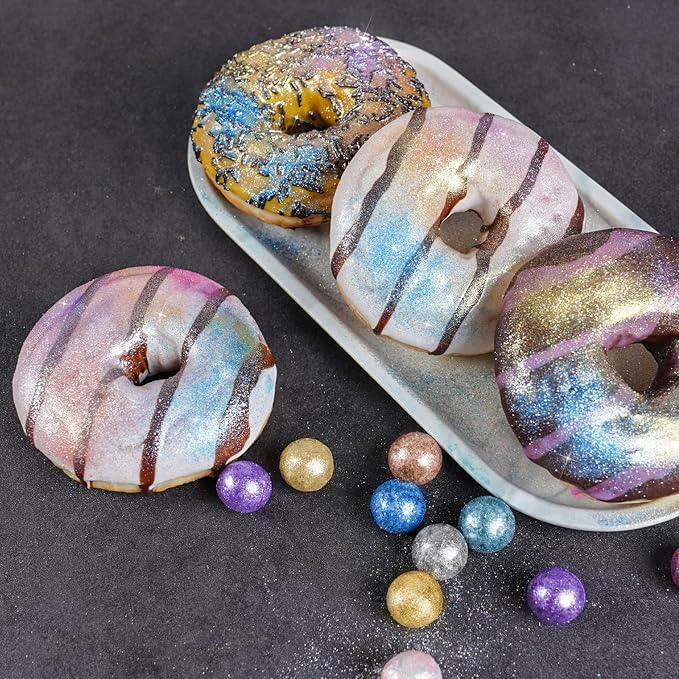 NiHome Edible Food-Grade Glimmer Powder Glitter Luster Dust Metallic Food Decorating Sprinkle Glimmery Dust for Drink Wine Beverage Cake Candy Dessert Bakery Restaurant Vegan (0.18oz/5g, Purple)