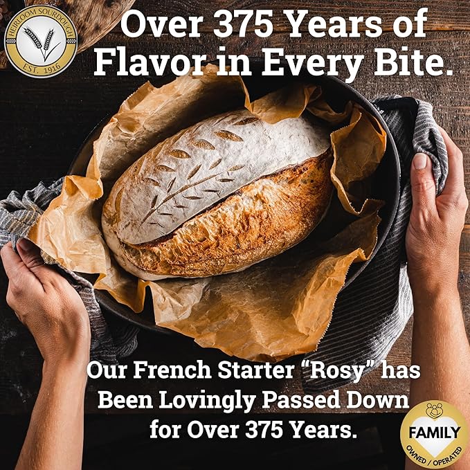 375 Year Old French Sourdough Starter | Heirloom Sourdough's Private Collection | Easy to follow instructions | Includes detailed instructions and recipe |