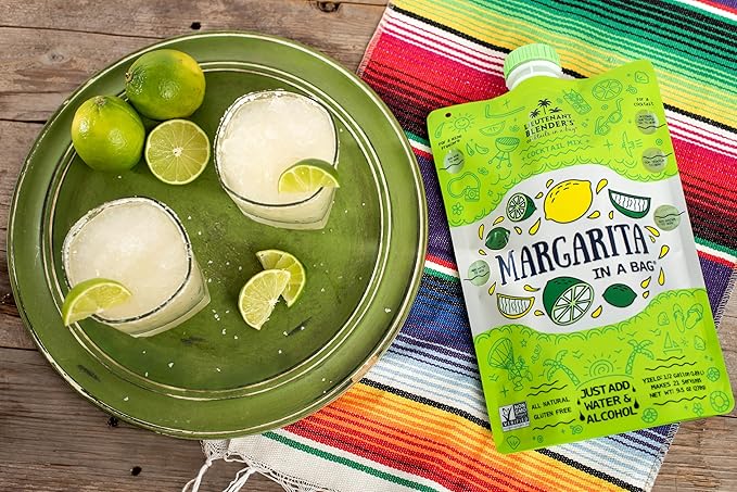 Lt. Blender's Margarita in a Bag - Margarita Mix - Each Bag Makes 1/2 Gallon of Frozen Margaritas – Non-GMO Cocktail Mix - No Margarita Machine Needed – Add Liquor, Wine or as a Mocktails (Pack of 1)