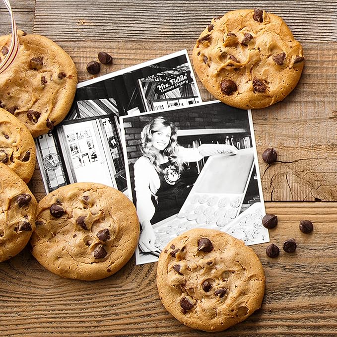 Mrs. Fields 30 Nibblers Bite-Sized Cookies Signature Tin - Assorted with 30 Nibblers Cookies in our 5 Classic Cookie Flavors