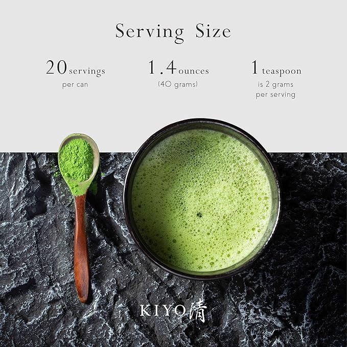 Kiyo Matcha Heritage Grade Densho Ceremonial Uji Matcha - Pure Japanese First Harvest Ceremonial Grade Matcha Green Tea Powder from Uji, Japan (40g/1.41oz)