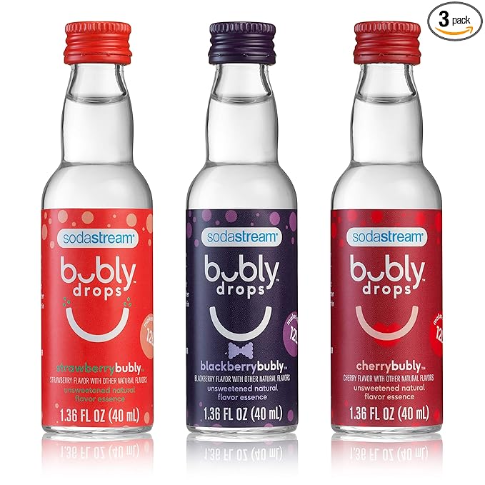 sodastream bubly Drops 3 Flavor Berry Bliss Variety, 4 Fl Oz