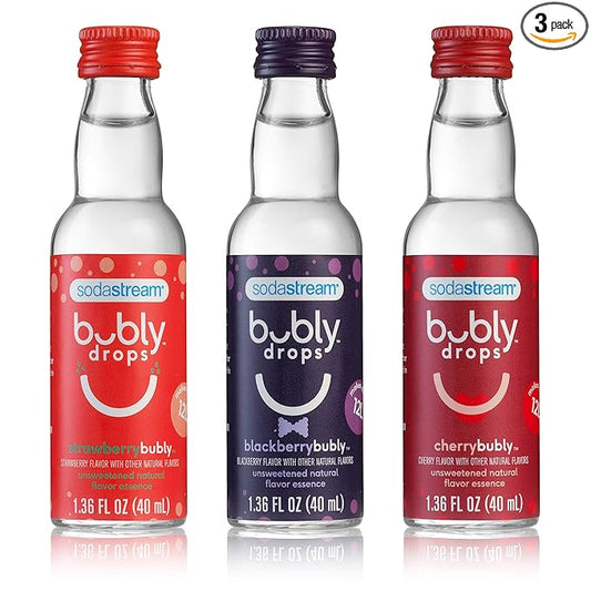 sodastream bubly Drops 3 Flavor Berry Bliss Variety, 4 Fl Oz