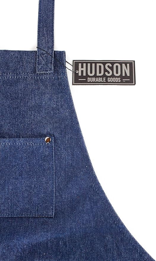 Hudson Durable Goods - Professional Grade Chef Apron for Kitchen, BBQ & Grill