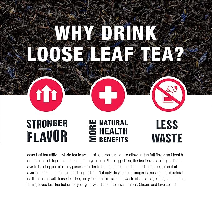 Tiesta Tea - Royal Breakfast, Loose Leaf, Classic English Black Tea, Premium High Caffeine Hot & Iced, Brews up to 200 Cups, 16oz Resealable Bulk Pouch