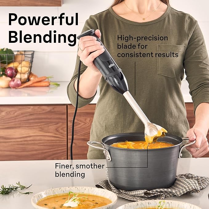 Braun MQ5025 Hand Blender Multiquick Vario, MQ5025, Black