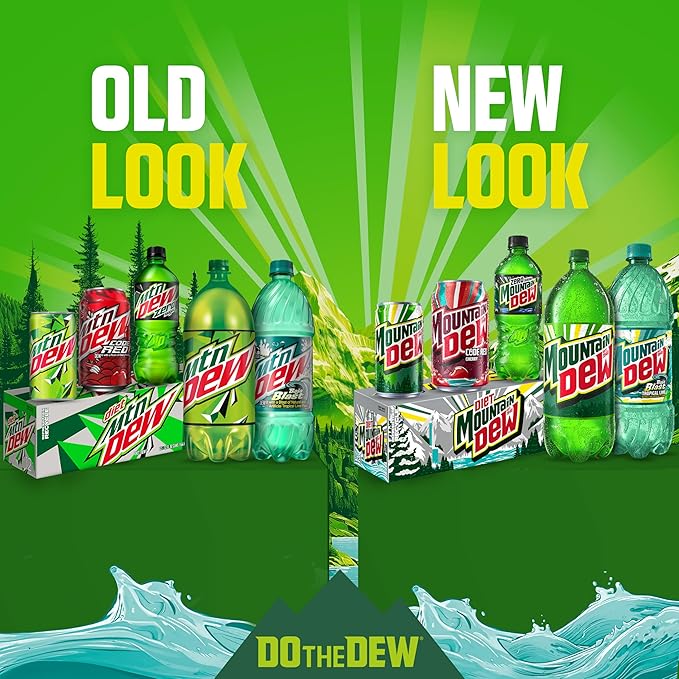 Mountain Dew Soda, Mini Cans, 7.5 Fl Oz (Pack of 10)