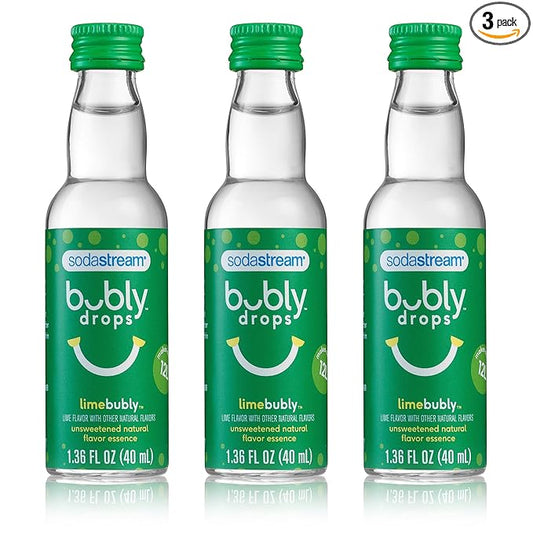 SodaStream bubly Drops, Lime, 1.36oz (Pack of 3)