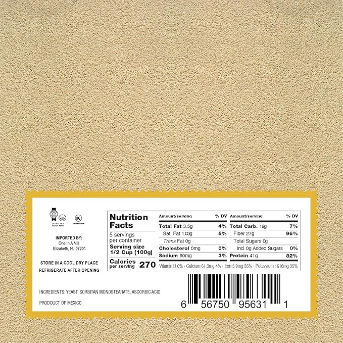 One in a Mill Instant Dry Yeast | 1.1 LB (Pack Of 2) [IMPROVED] Fast Acting Self Rising Yeast for Baking Bread, Cake, Pizza Dough Crust | Kosher | Quick Rapid Rise Leavening Agent for Pastries